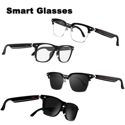 Wireless Audio Smart Sunglasses with Open-Ear Speakers, Hands-Free Calls & Music Control, Stylish UV Protection Glasses for Cycling, Walking & Outdoor Activities
