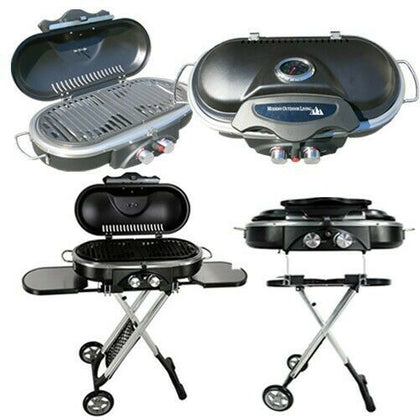 Tower T978522 Tourer Two Burner Gas BBQ, Portable Design, Porcelain Enamel Coate