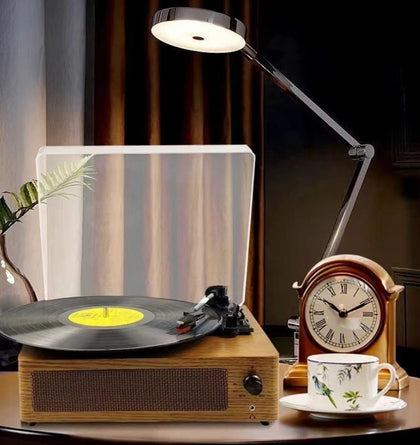 Bluetooth Record Player Belt-Driven 3-Speed Turntable, Vintage Vinyl Record Play