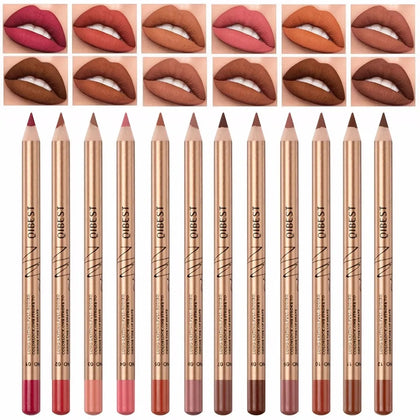 YOUNG VISION 12-Piece Wooden Lip Liner Set (0.9g × 12)