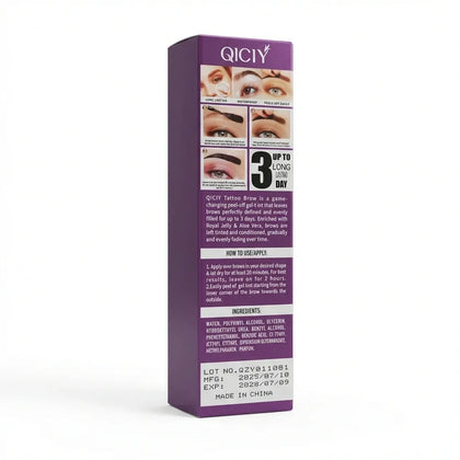 QICIY Peel-Off Eyebrow Gel Four-Shade Set (01–04, 10 g each)