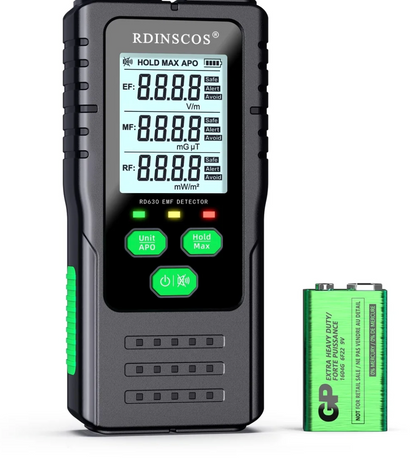 RDINSCOS EMF Meter 3-in-1 Colour Screen for Home UK