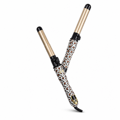 Automatic Rotating Hair Curler Gold Leopard UK Plug